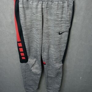 Nike Big Boys Therma Elite Gray Basketball Pants S